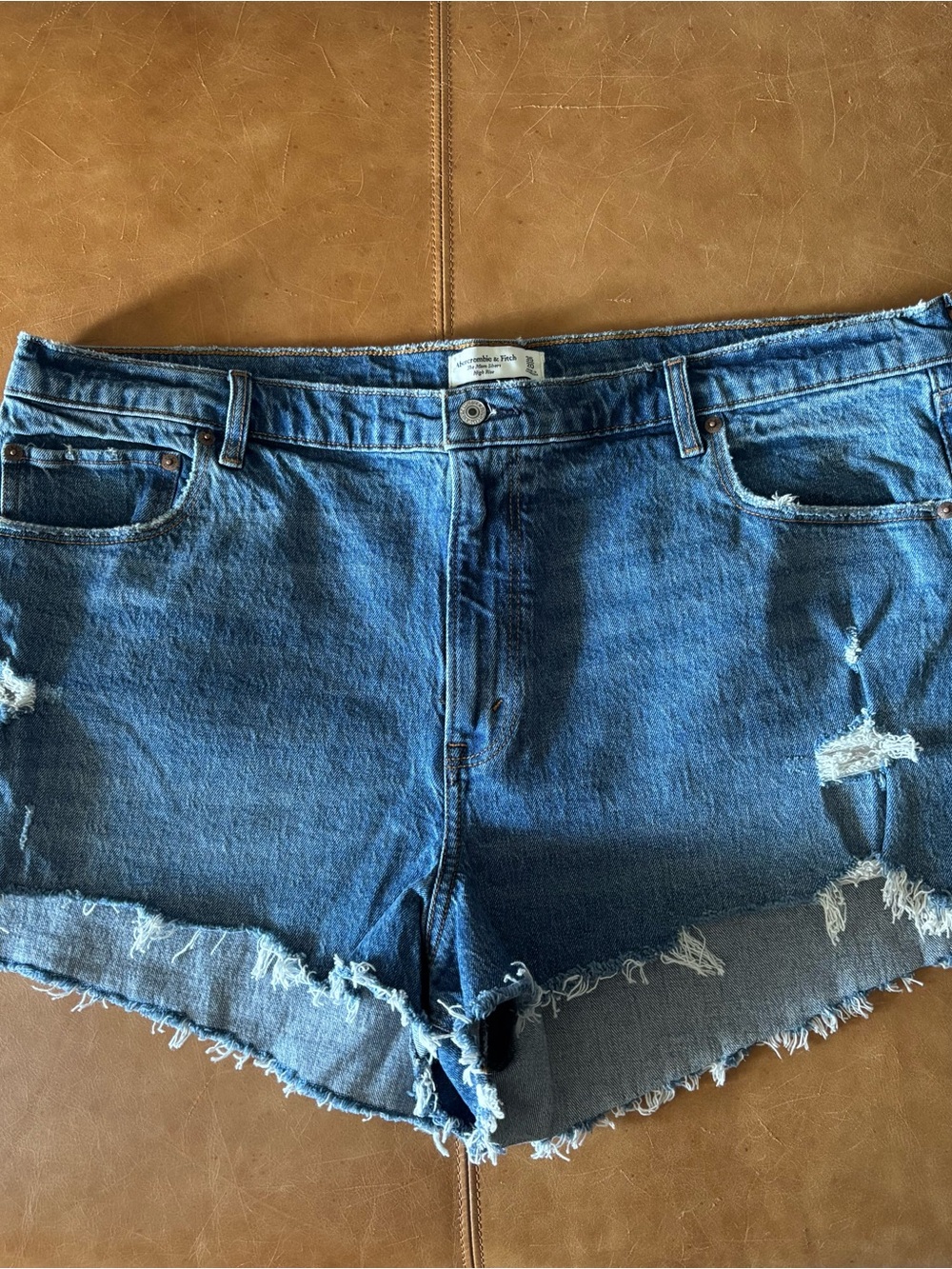 Abercrombie & Fitch Curve Love High Rise Jean Shorts